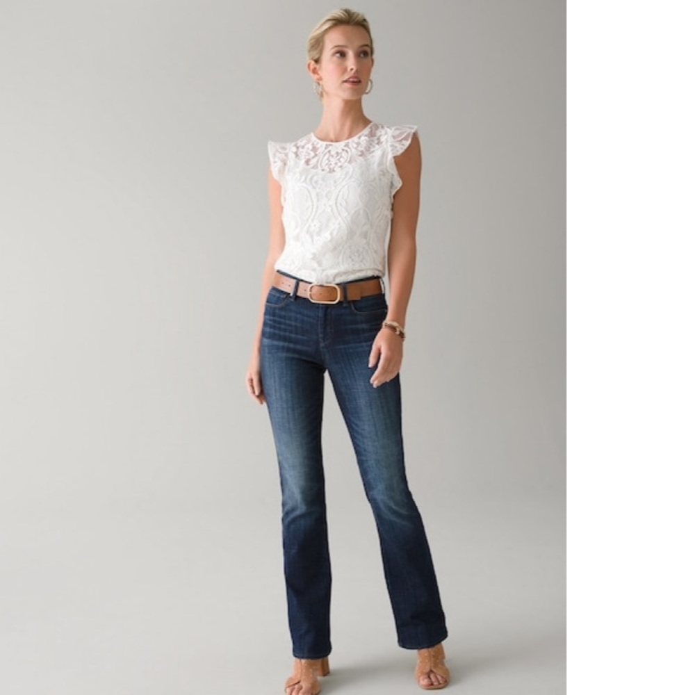 NWT WHBM Everyday Soft Denim Classic Mid-Rise Bootcut Jeans Sz 8R